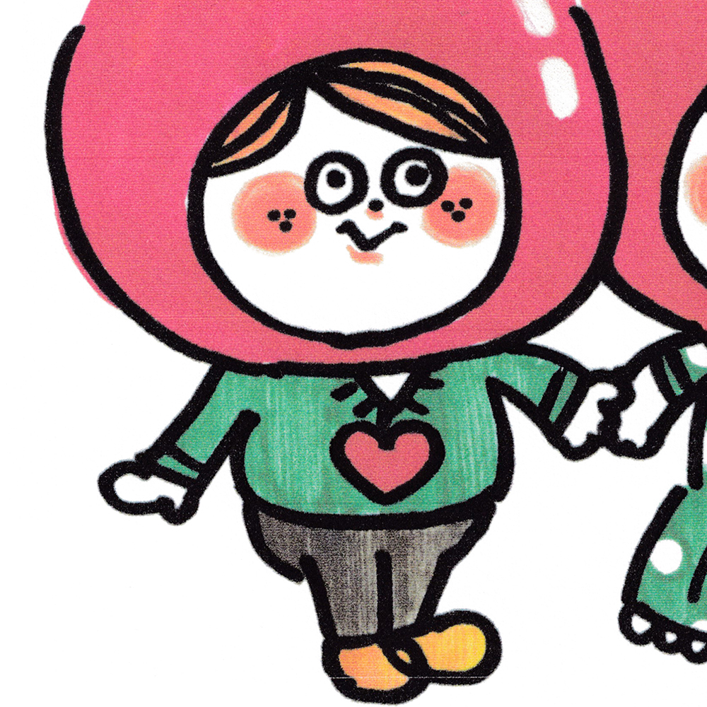 Cherry liquor Boy wearing a cherry hood (whole body)